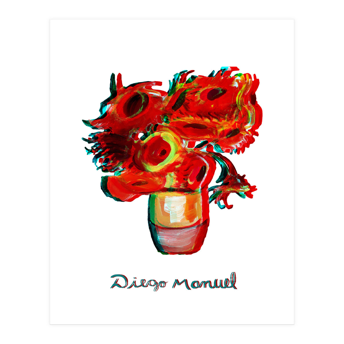 Florero Fondo Blanco 3d 2 (Print Only)