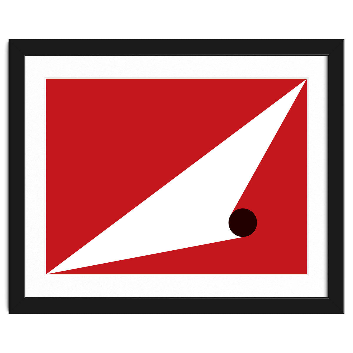 Geometric Shapes No. 71 - red, white & black