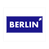 Let`s go to Berlin, Germany! Blue road sign (Print Only) thumbnail