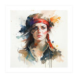 Watercolor Pirate Woman #4 (Print Only) thumbnail