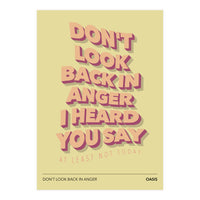 Oasis - Don't Look Back In Anger (Print Only)