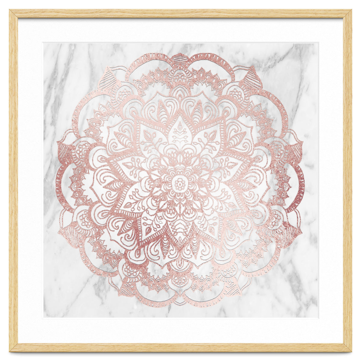 Rose Gold Mandala Star