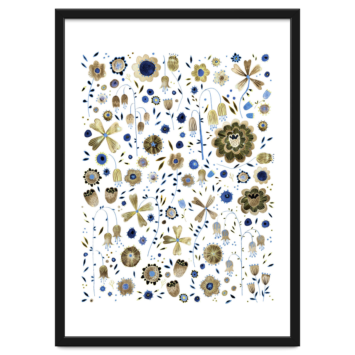 Indigo Flower Golden Mashup