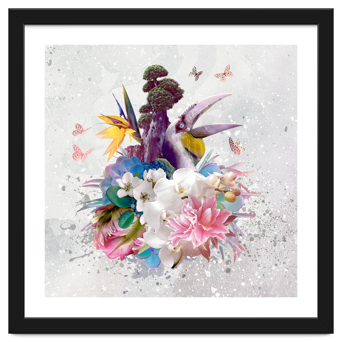 Floral Hornbill Grey