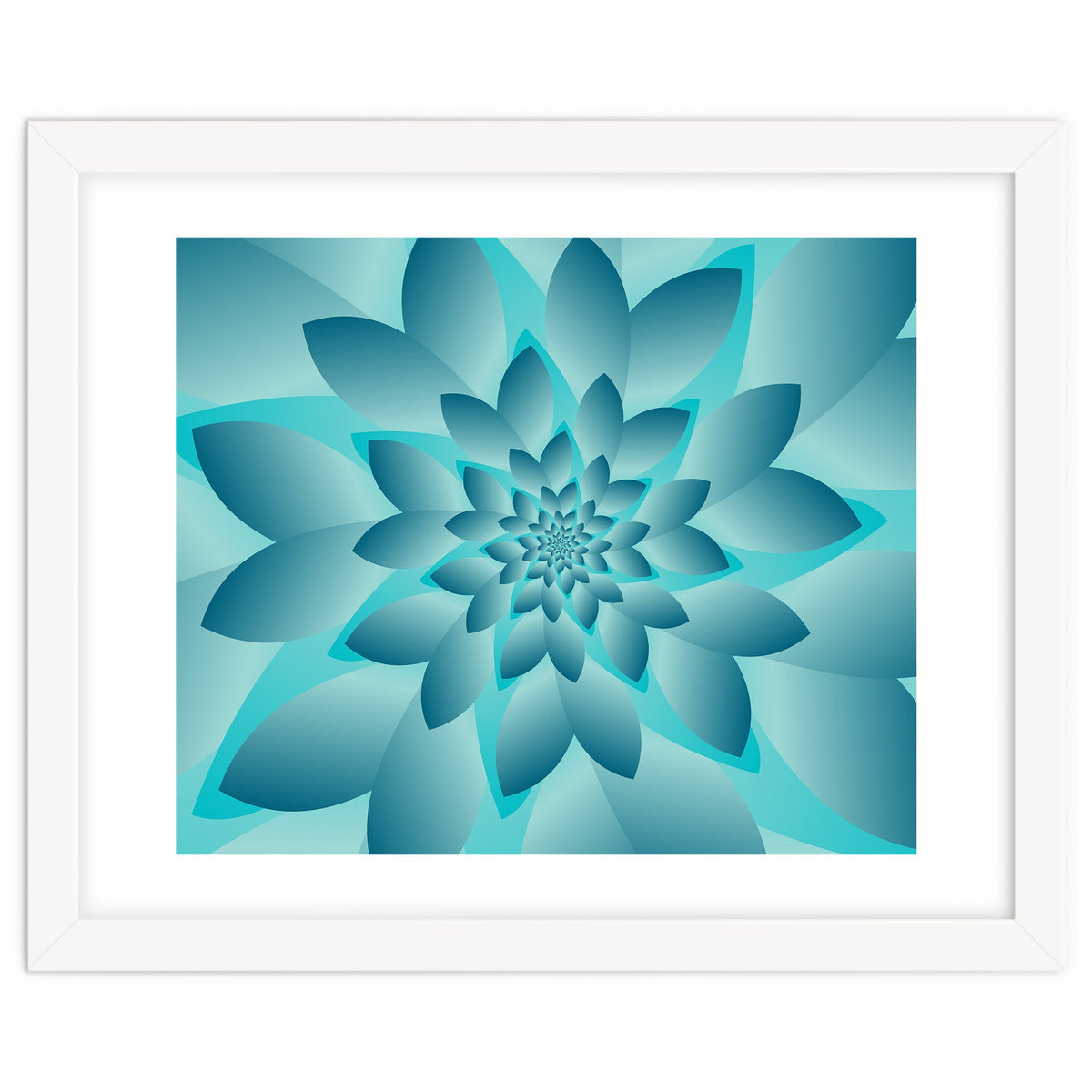 Abstract Modern Optical Illusion Floral Design Art