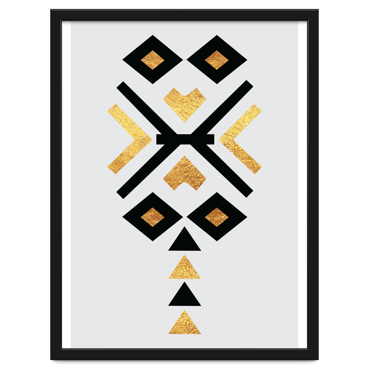 Gold And Black Abstract Tribal