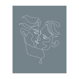 gay love line art-blue (Print Only) thumbnail