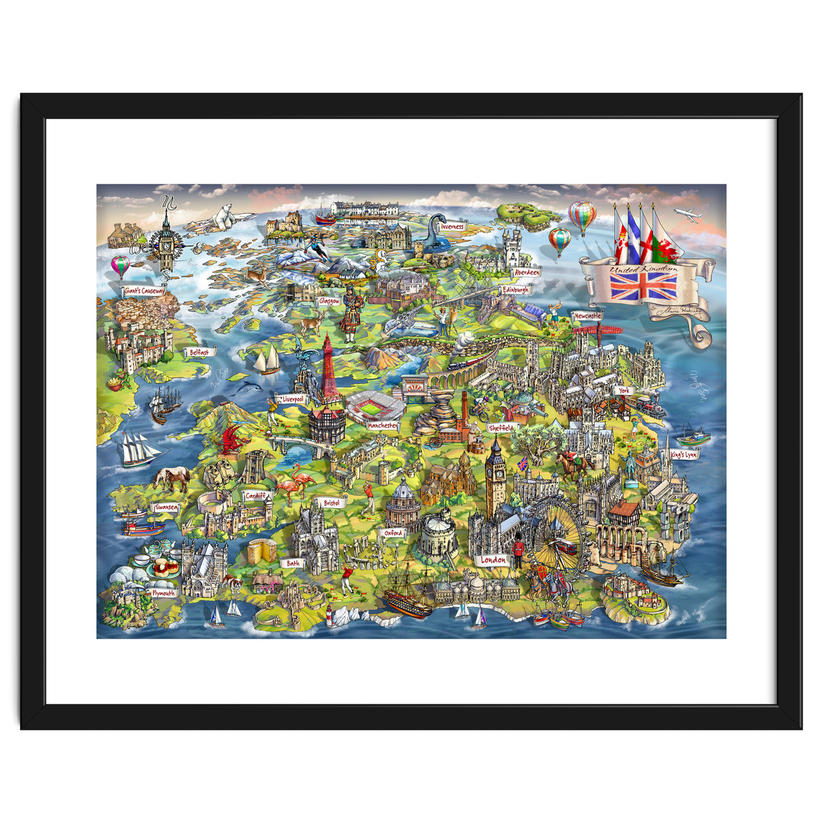 Illustrated Map Of The United Kingdom