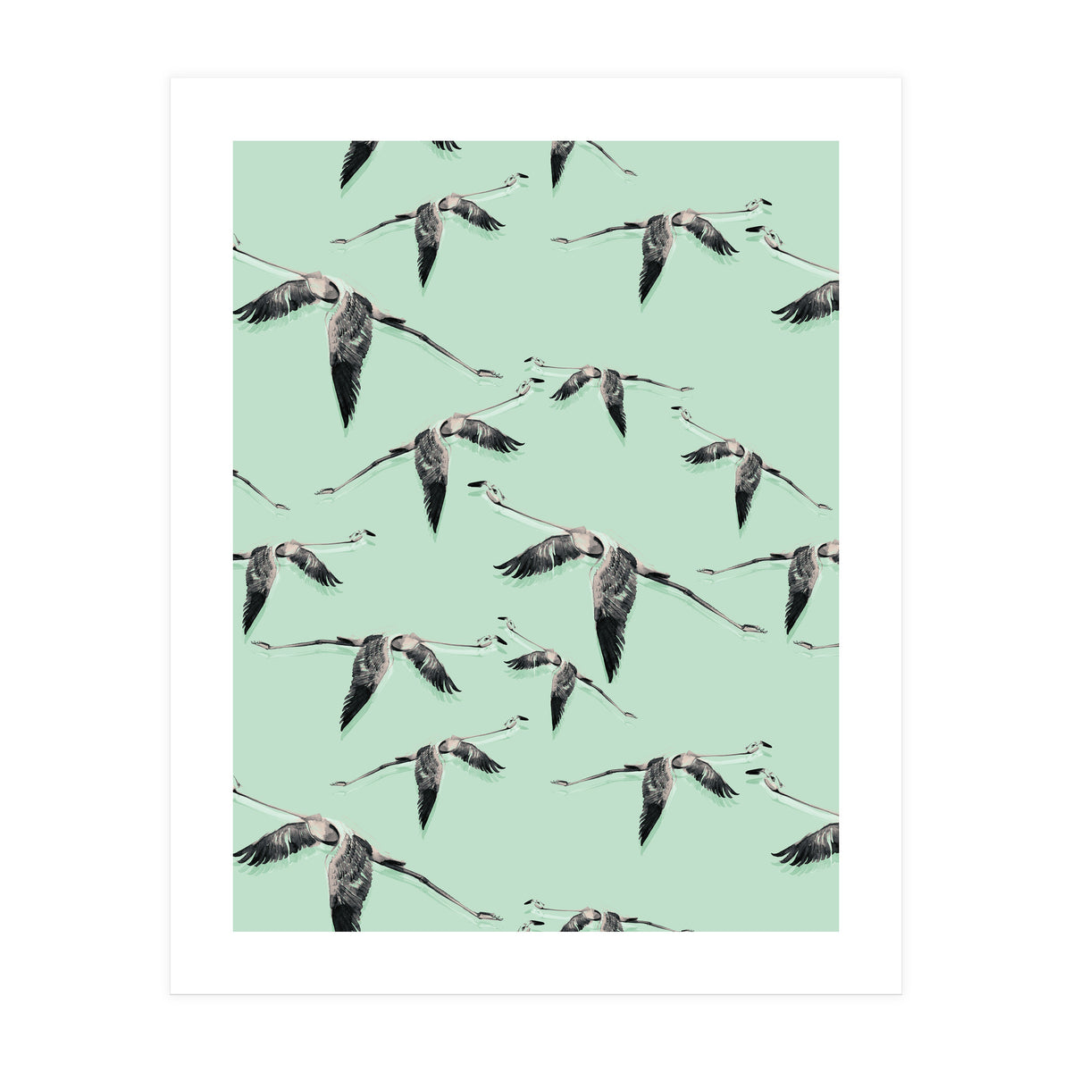 Flight of flamingos (Print Only)