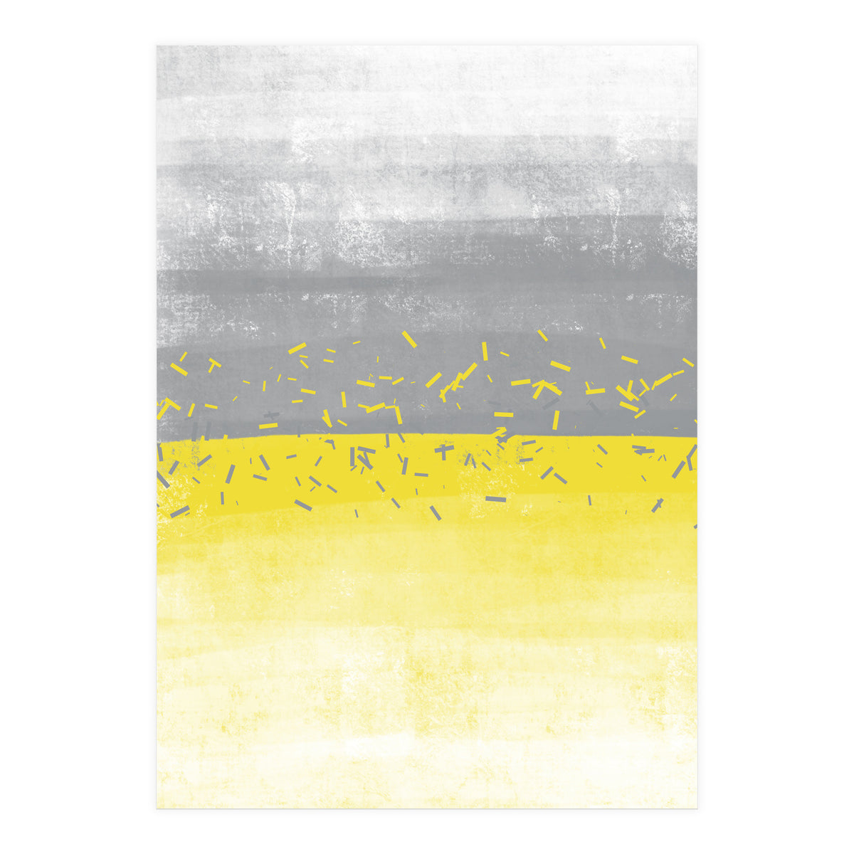Abstract Painting No. 52 | Illuminating Yellow & Ultimate Grey (Print Only)