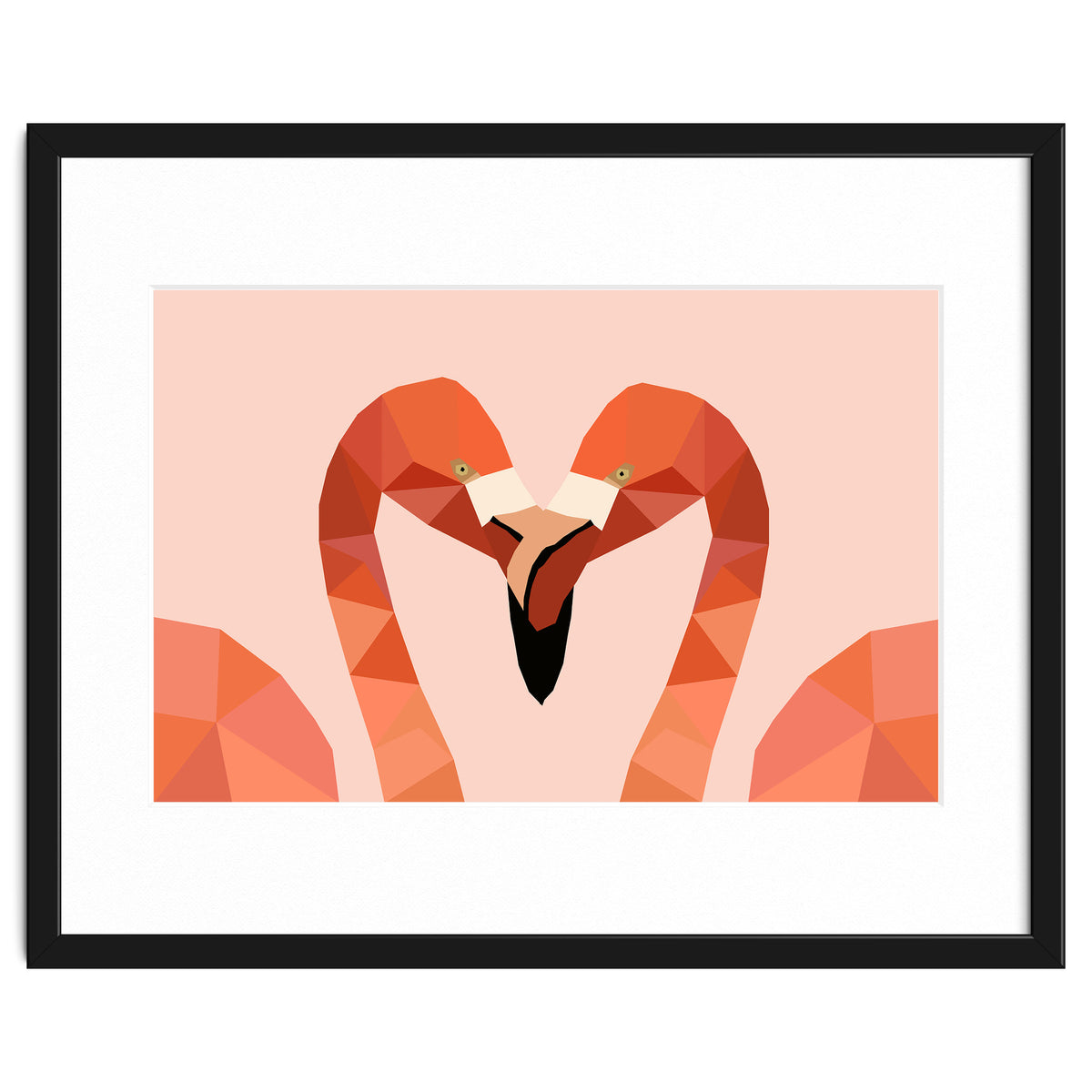 Flamingo Bird Low Poly Art