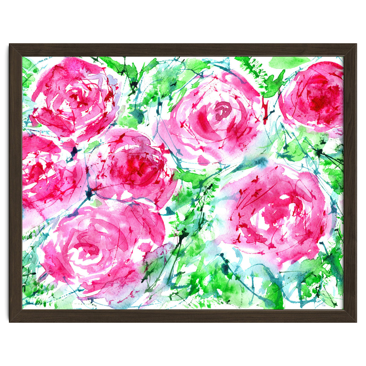 Blooming bouquet || watercolor roses