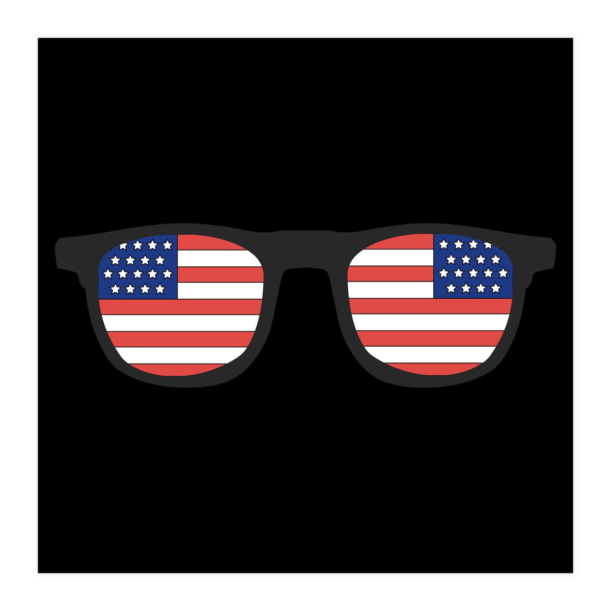4th Of July, USA Glasses. (Print Only)