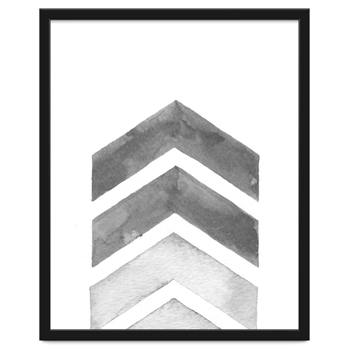 Grey Watercolor Chevron