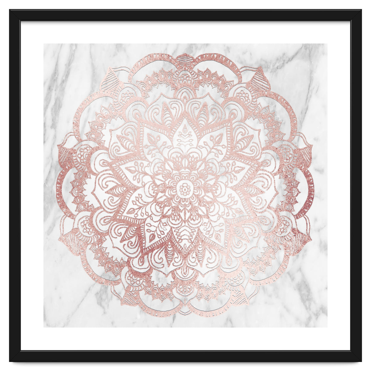 Rose Gold Mandala Star