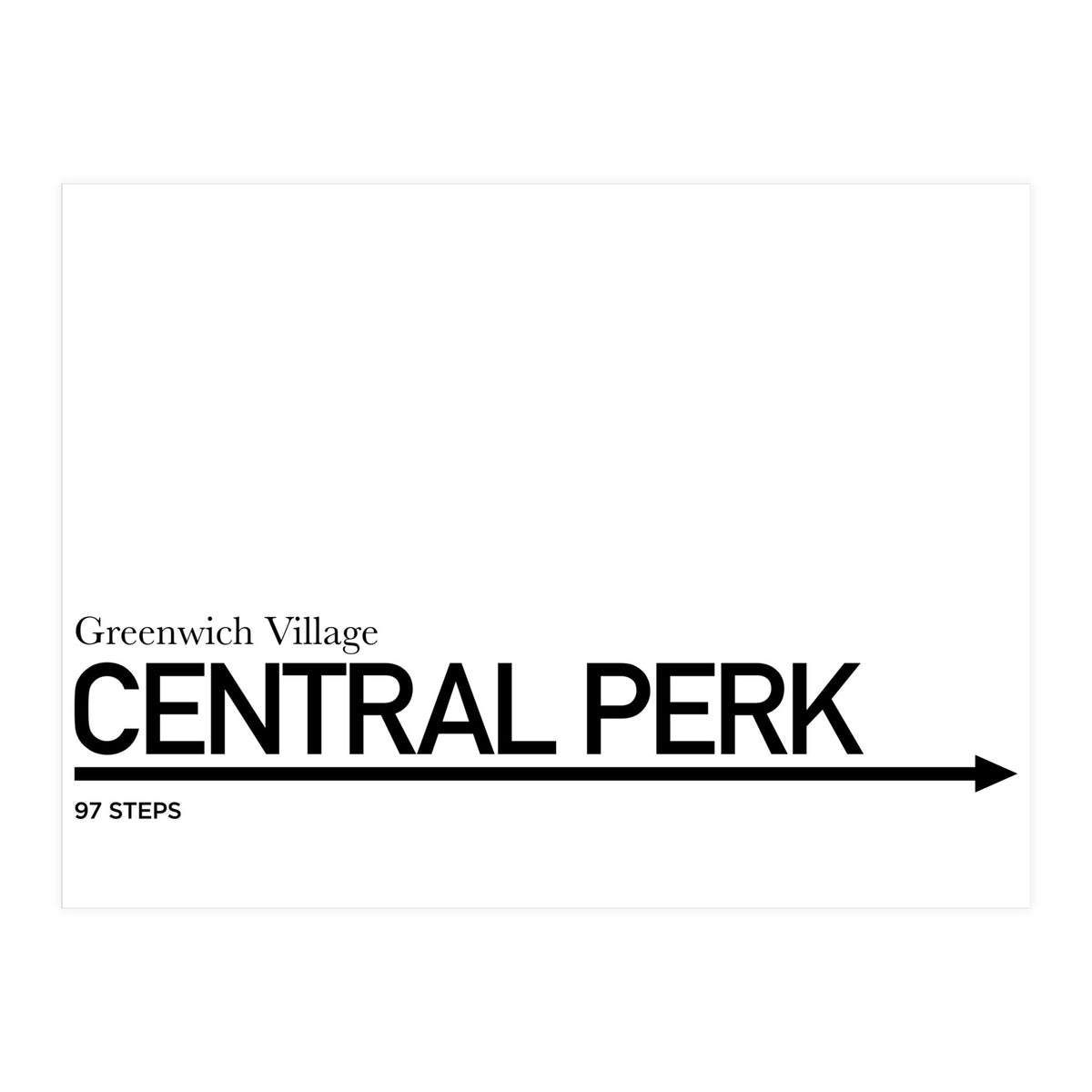 TO CENTRAL PERK (Print Only)