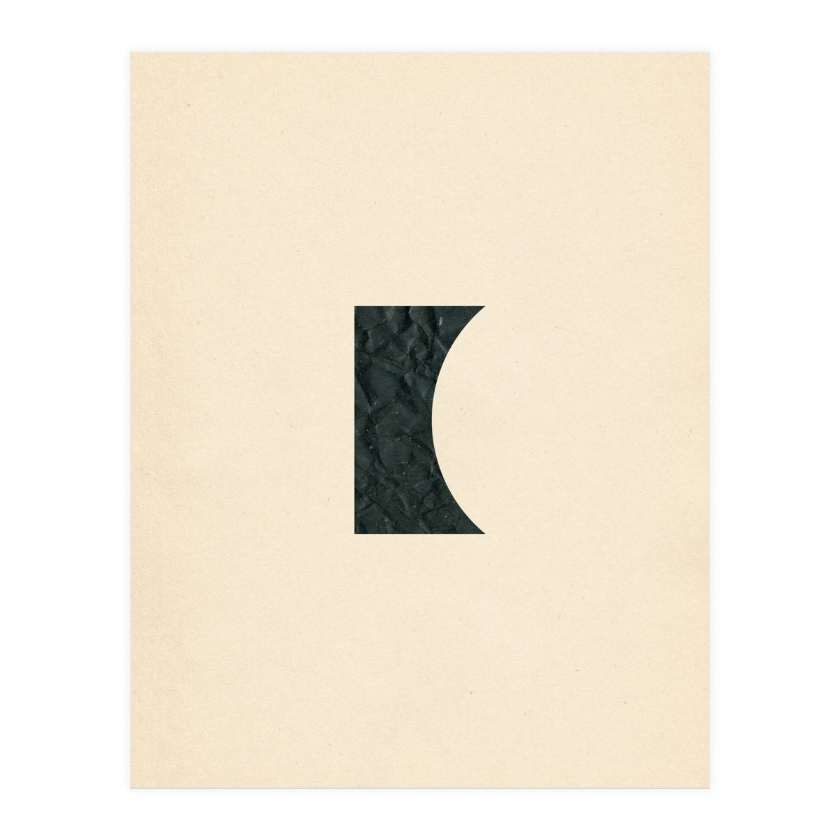 Cut black shape on beige (Print Only)