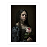 Sad Young Woman Moody Vintage Dark Painting  (Print Only) thumbnail