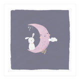 Baby Bunny And Moon (Print Only) thumbnail