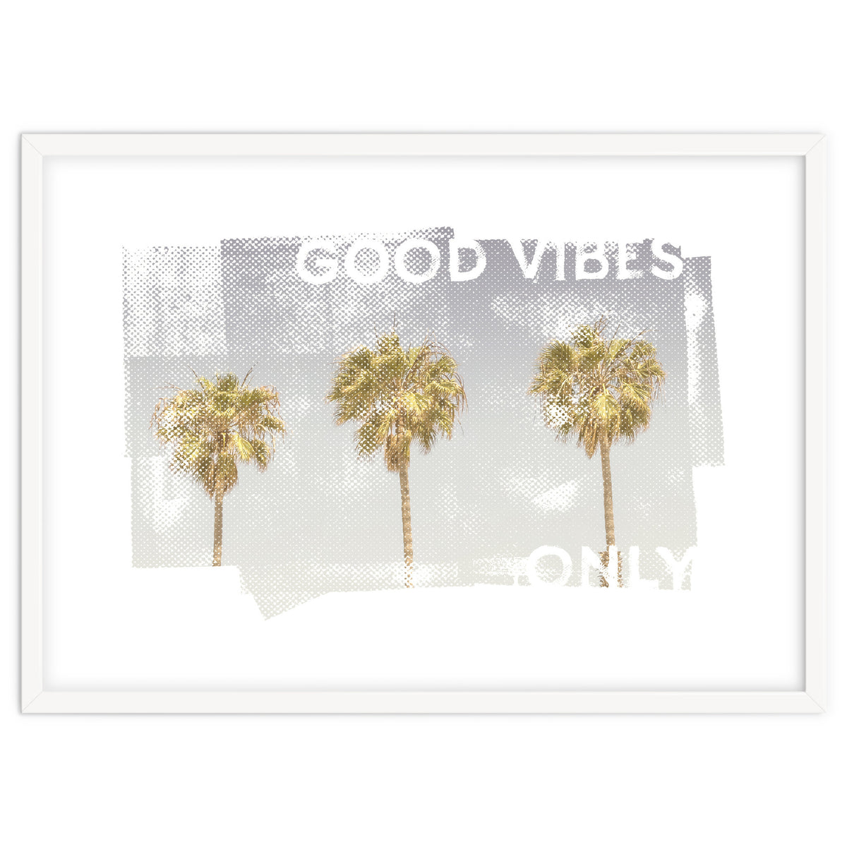 Vintage palm trees | good vibes only