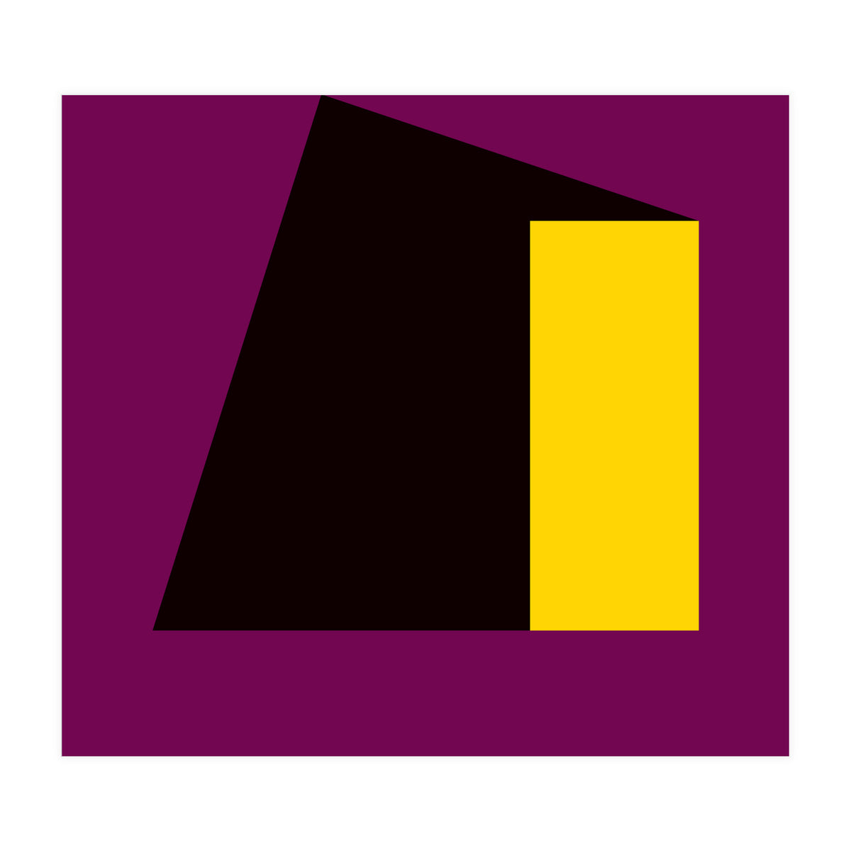 Geometric Shapes No. 55 - purple & yellow (Print Only)