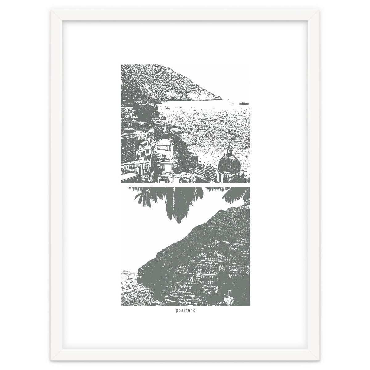 Printed Positano in Grey
