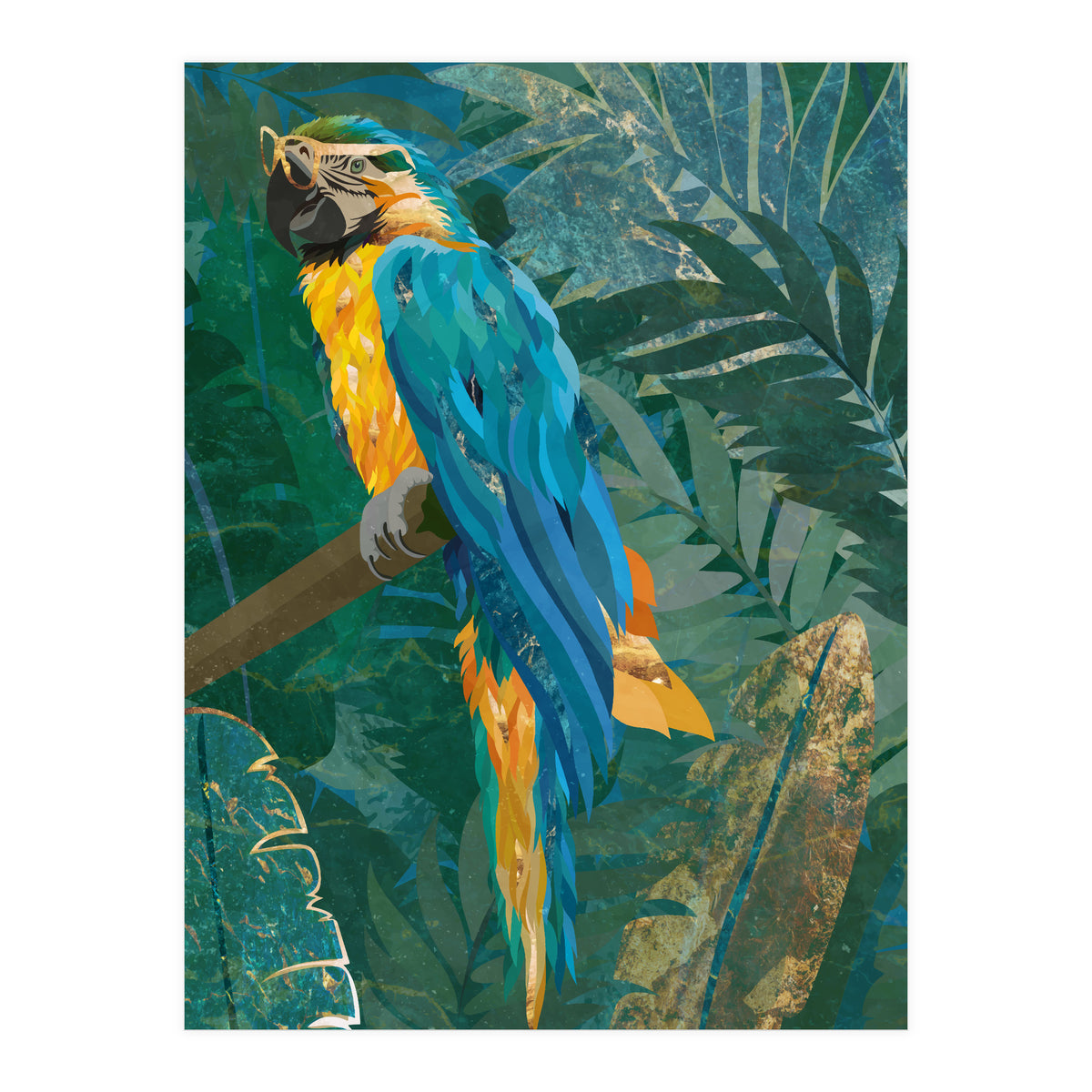Macaw Meditation in the tropical jungle (Print Only)