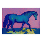 Blue Horse Abstract Painting (Print Only) thumbnail
