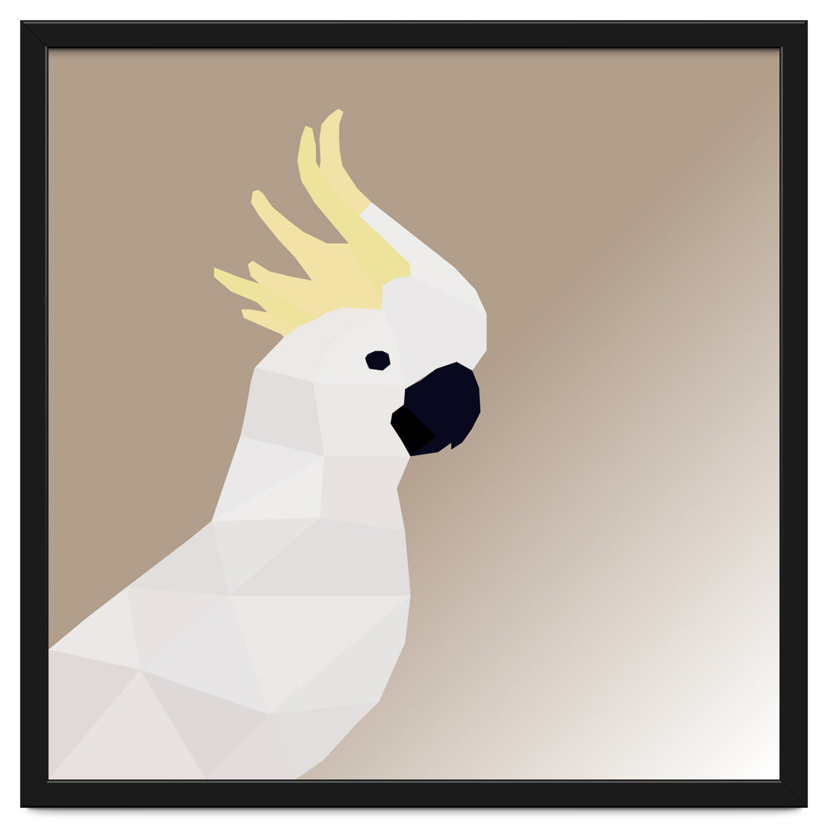 Cockatoo Bird Low Poly Art
