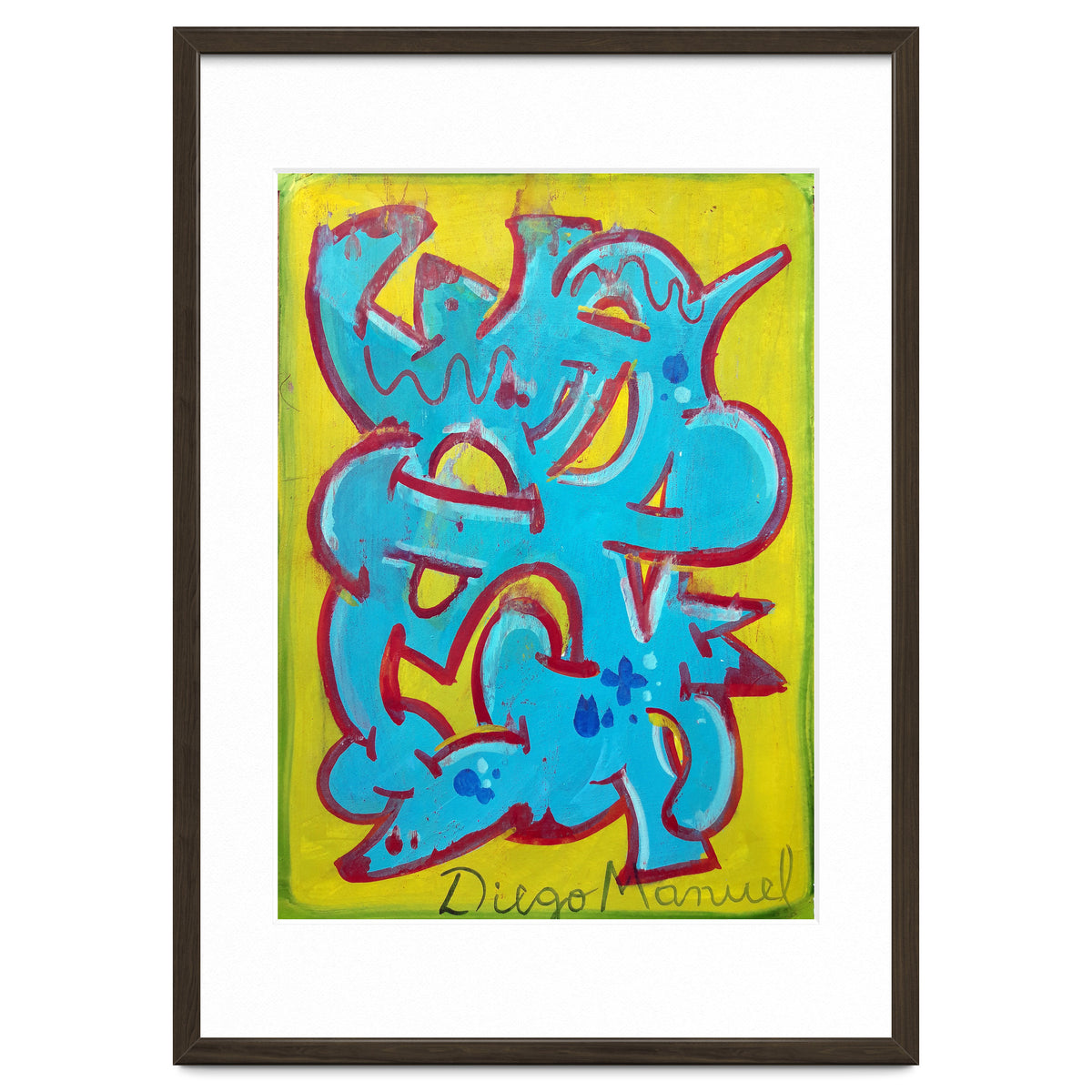 Forma Celeste Sobre Amarillo 3