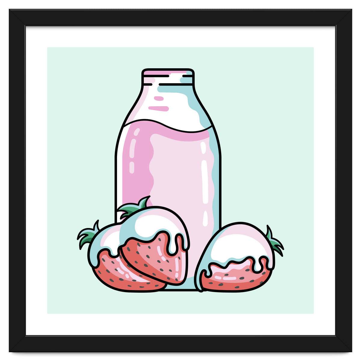 Cute Strawberry Milkshake