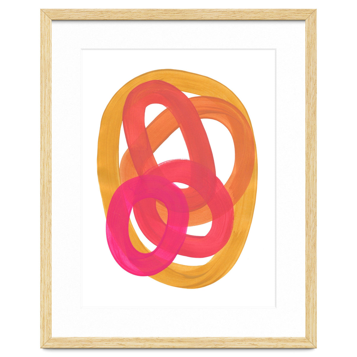 Warm Candy Colors Magenta Yellow Nesting Circles Ombre