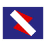 Geometric Shapes No. 68 - red & royal blue (Print Only) thumbnail