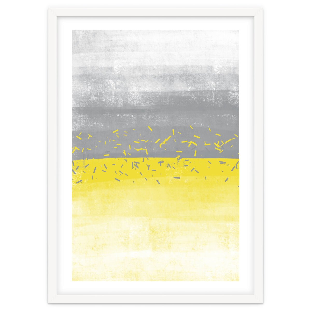 Abstract Painting No. 52 | Illuminating Yellow & Ultimate Grey