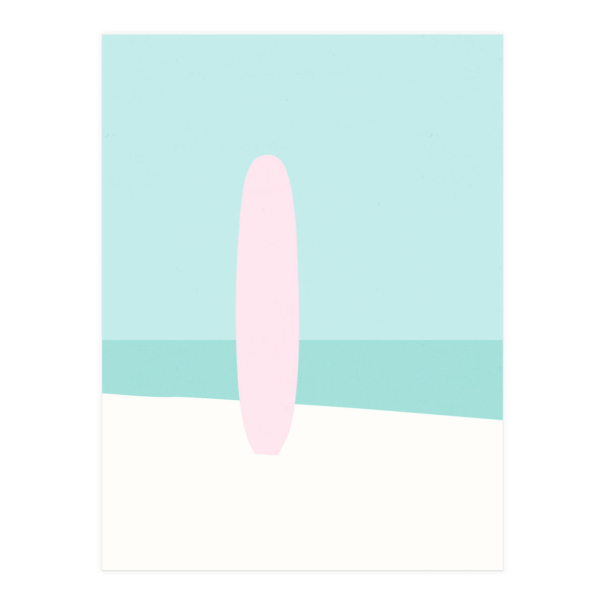 Minimal Surfboard - Turquoise Coast (Print Only)