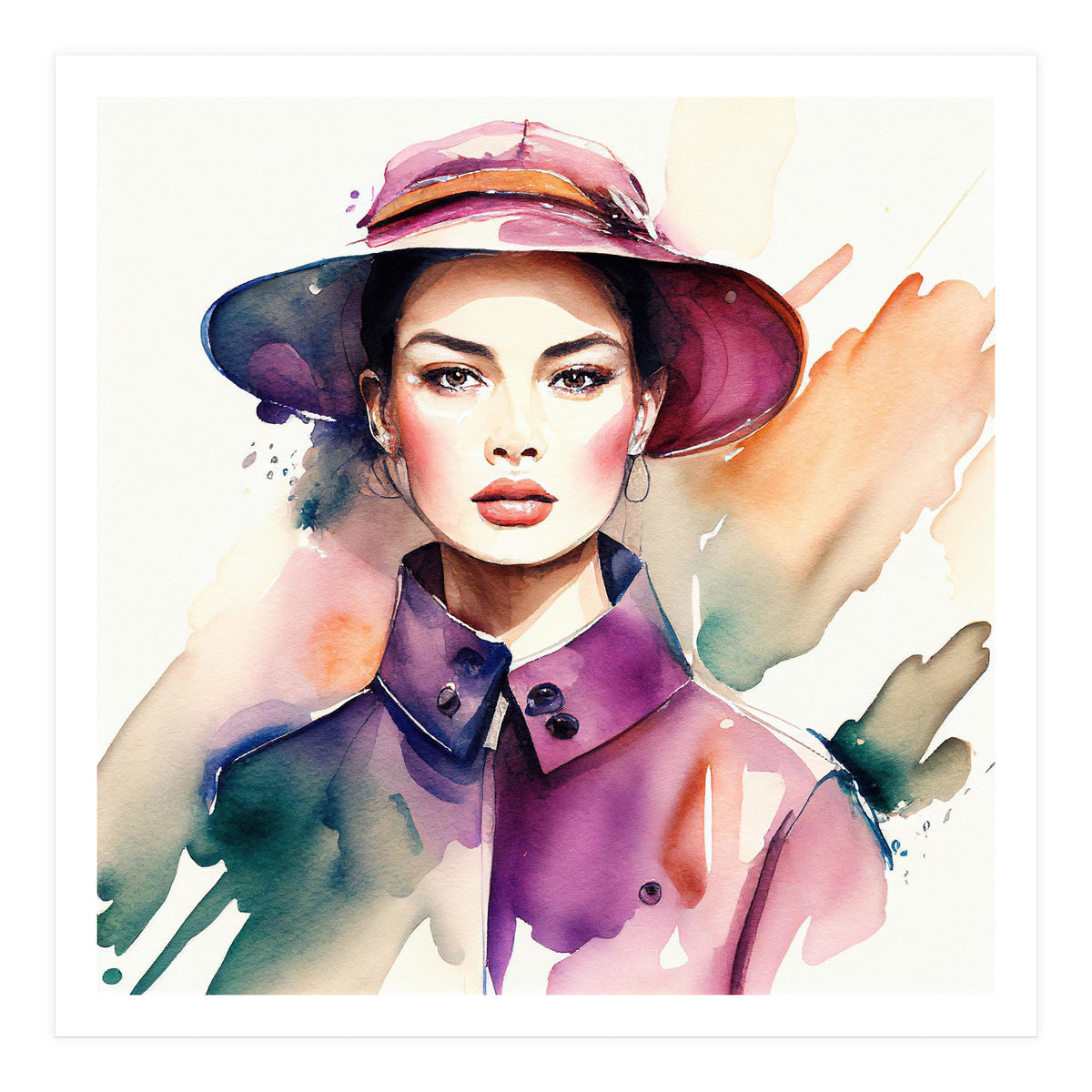 Watercolor Fashion Woman #2 (Print Only)