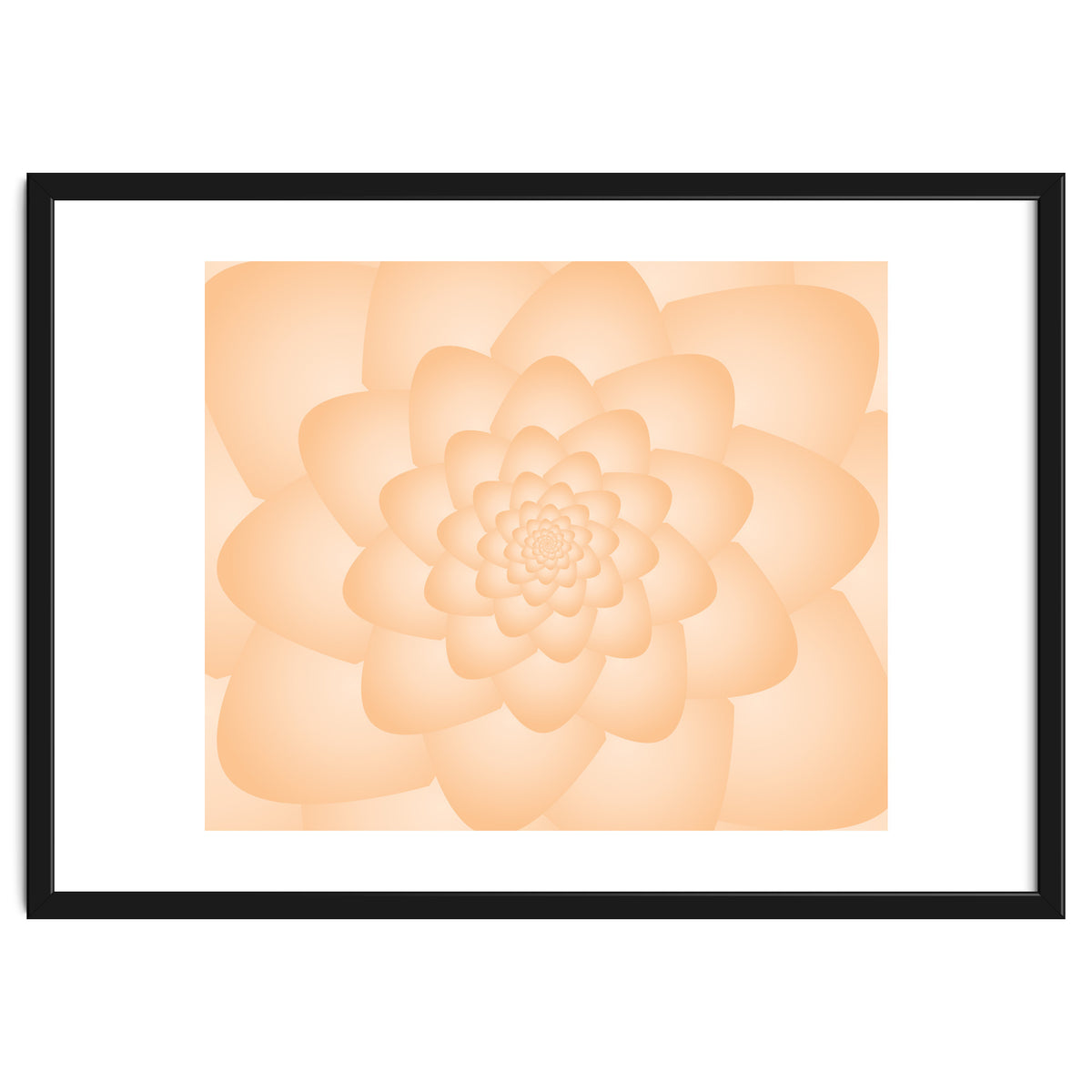 Pastel Colors Flower Pattern Set Orange