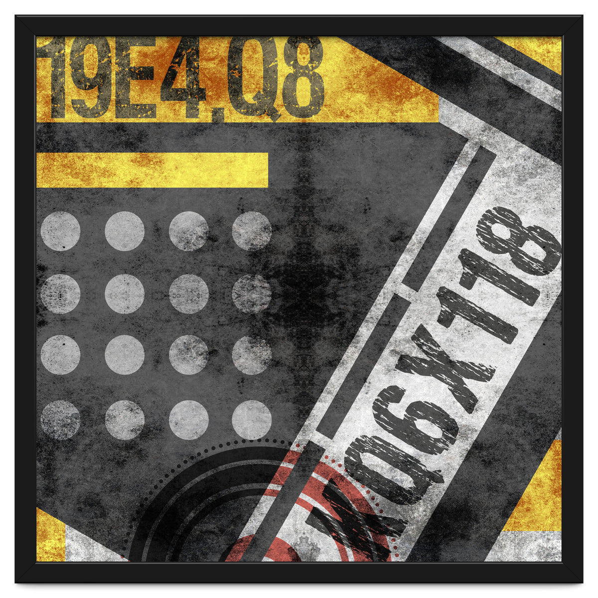 Abstract Industrial Black And Yellow