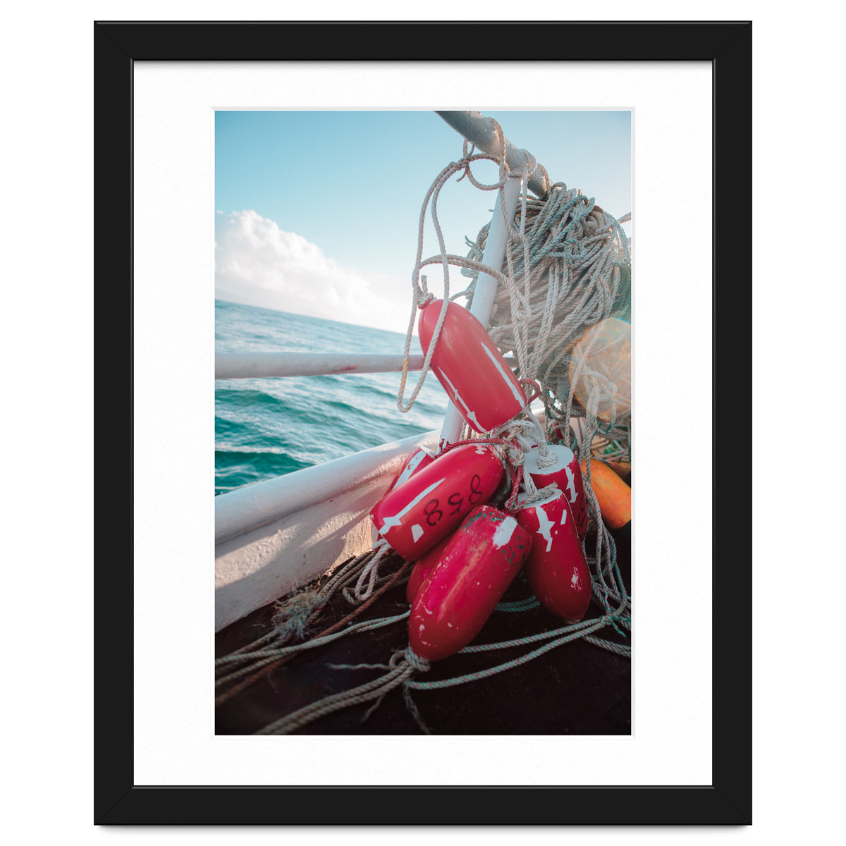 Buoys on a fishing boat