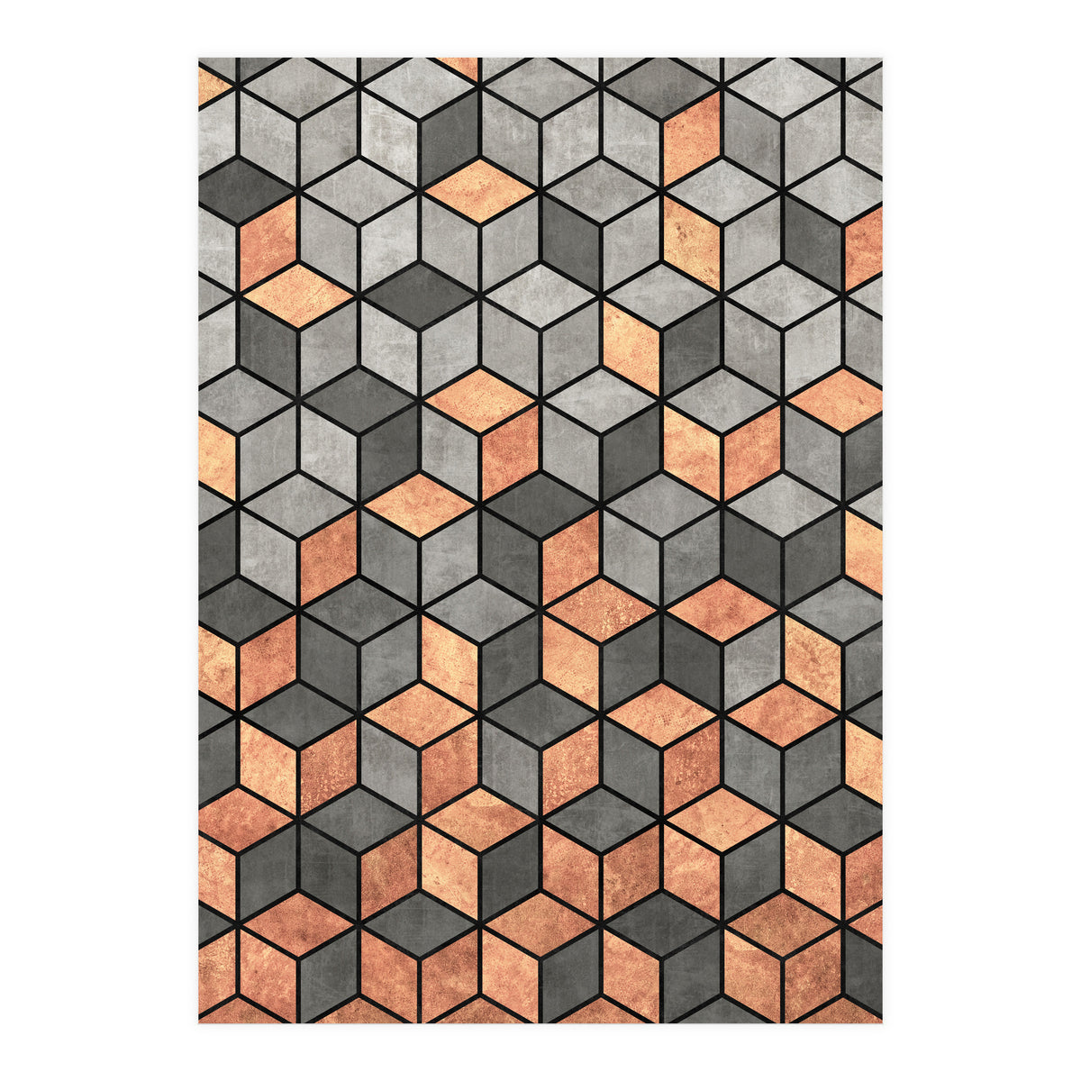 Concrete and Copper Cubes (Print Only)