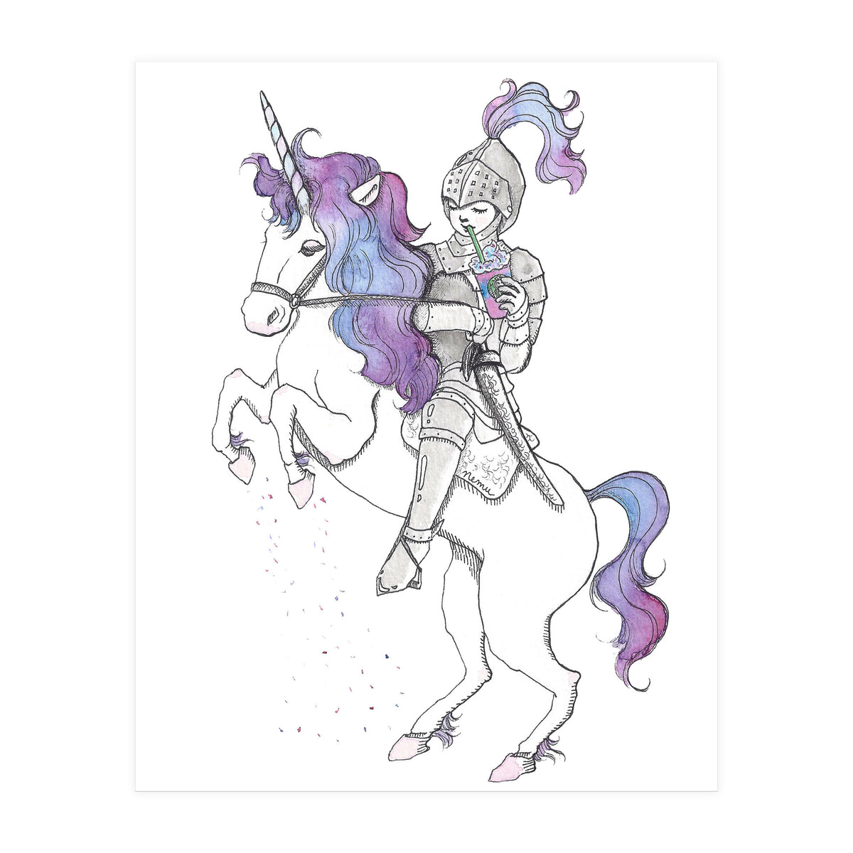 Unicorn Knight (Print Only)