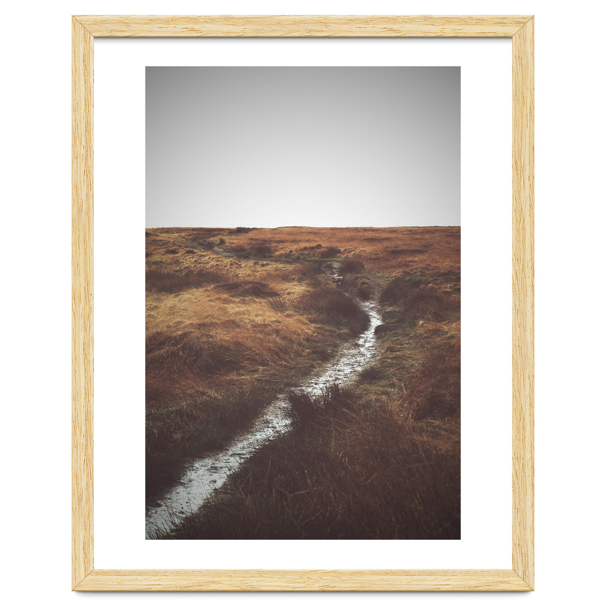 Bleak winter landscape of Saddleworth Moor