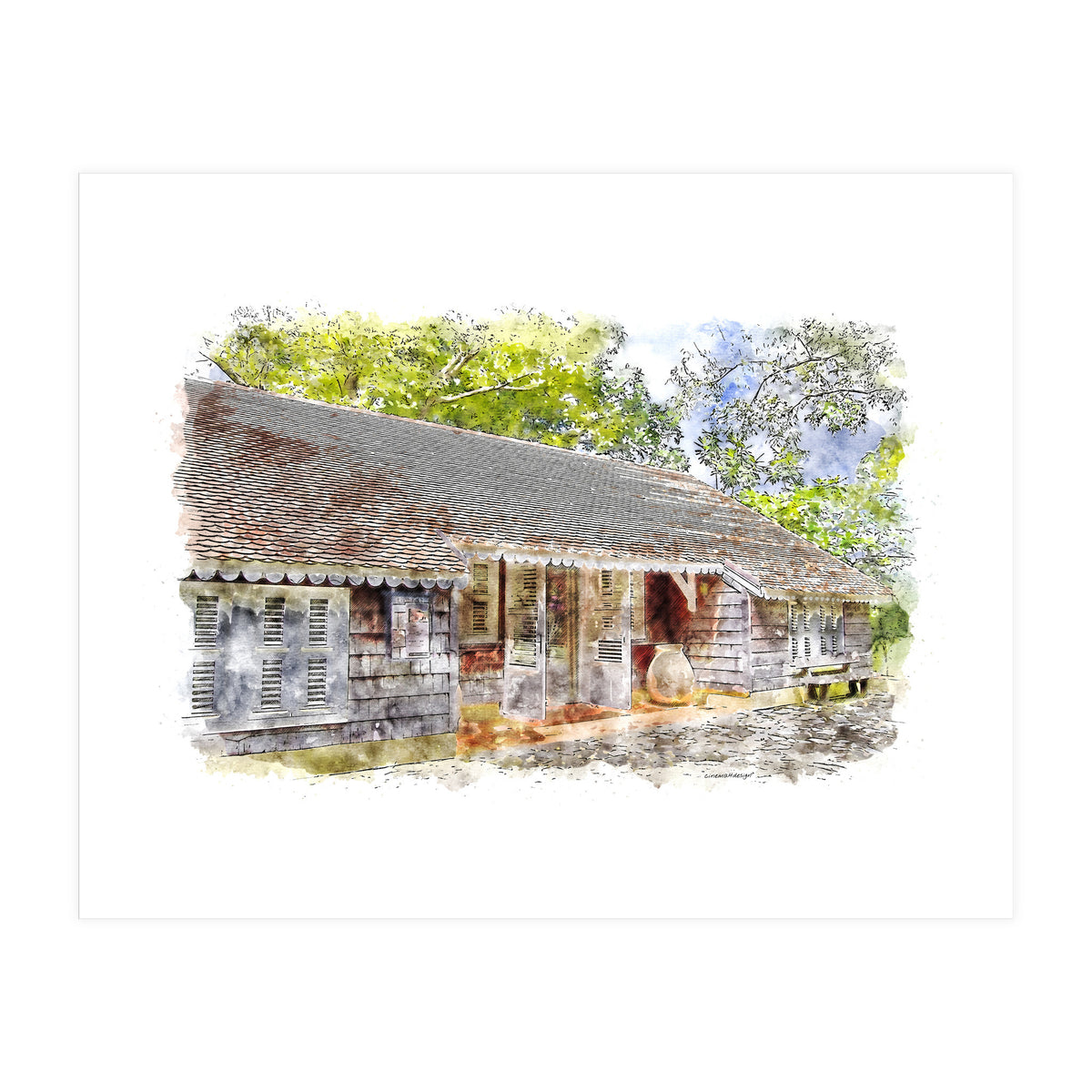 Caribbean Homestead (Print Only)