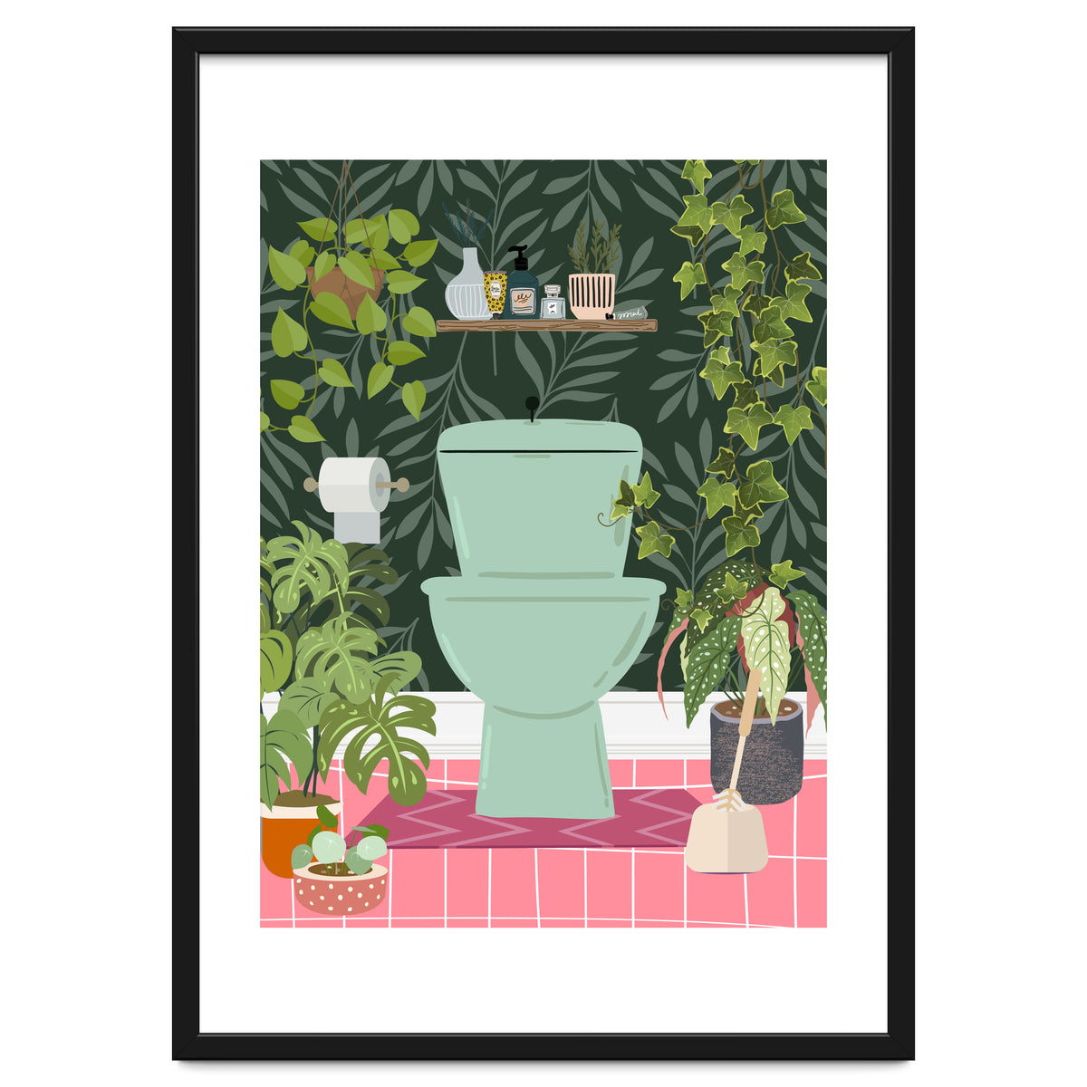 Botanical Loo in Tropical Bathroom