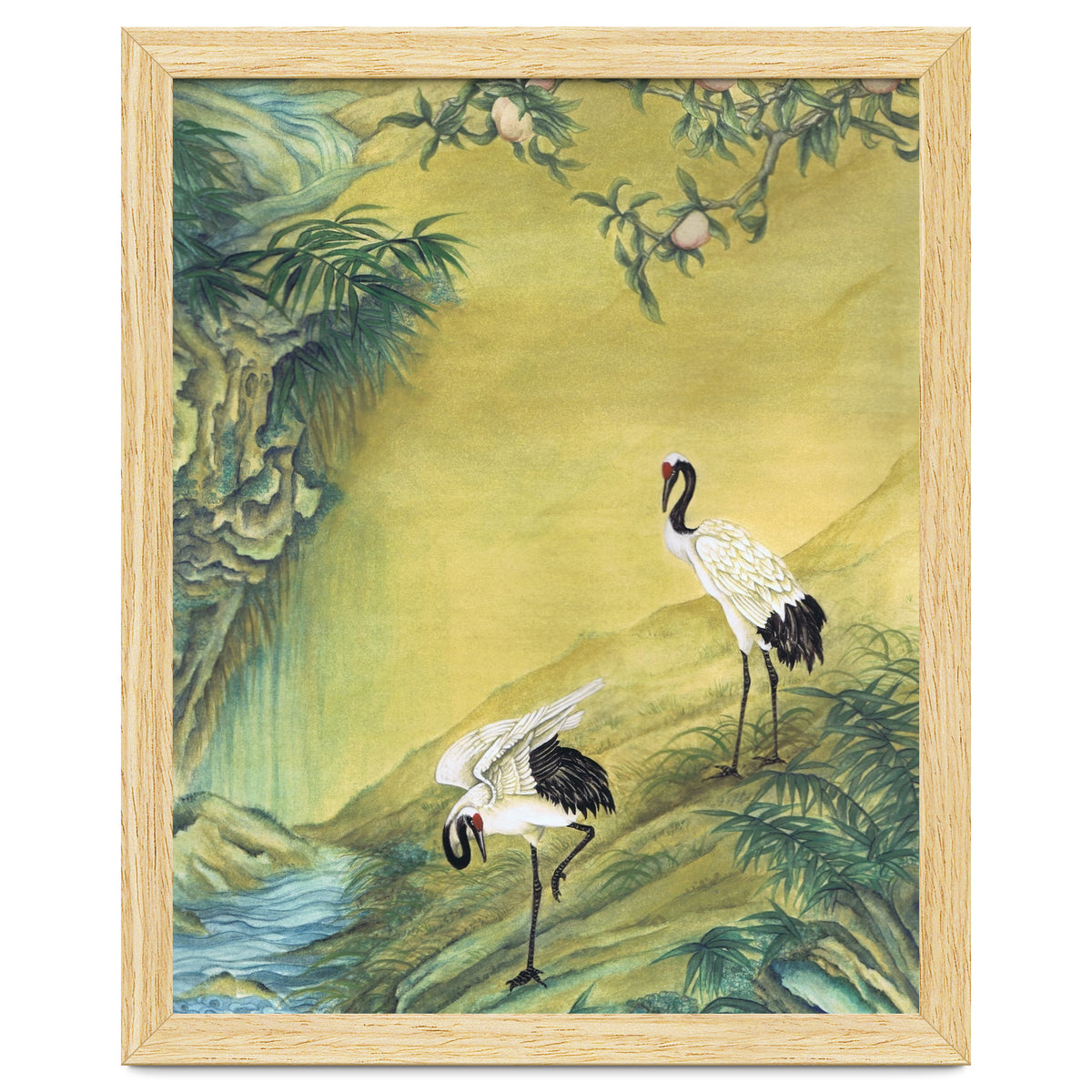 Cranes Under A Peach Tree