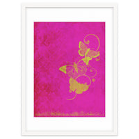 Yellow Butterflies on Pink