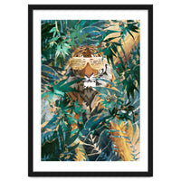 Hip Hop tiger in the tropical jungle