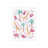 Jungle Giraffes | Pink (Print Only) thumbnail