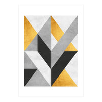 Gray and Gold Composition III (Print Only)