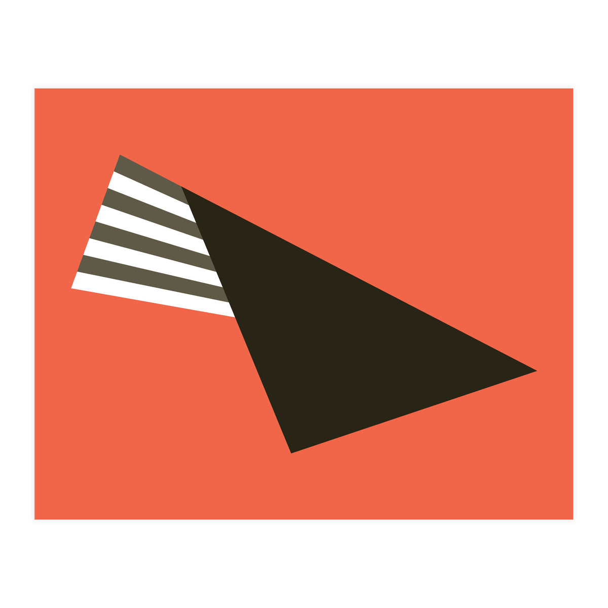 Geometric Shapes No. 75 - pink & stripes (Print Only)